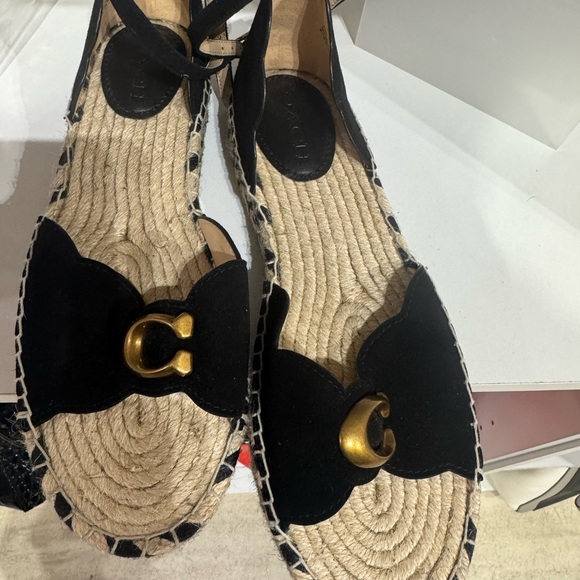 Coach Black and Tan Espadrille Flats - Picture 2 of 5